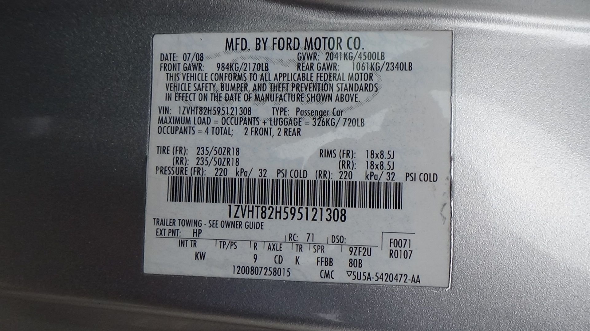 2009 Ford Mustang Iacocca Silver 45th Anniversary Edition #05, photo 15
